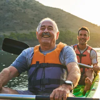 AARP Men Kayak