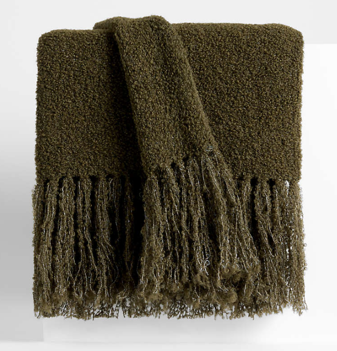 Brushed Alpaca Fringe Throw Blanket by Laura Kim, $119.97 (was $299.95)