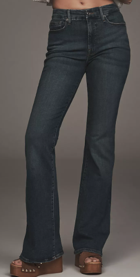 Anthropology Good American Good Legs High-Rise Flare Jeans $118