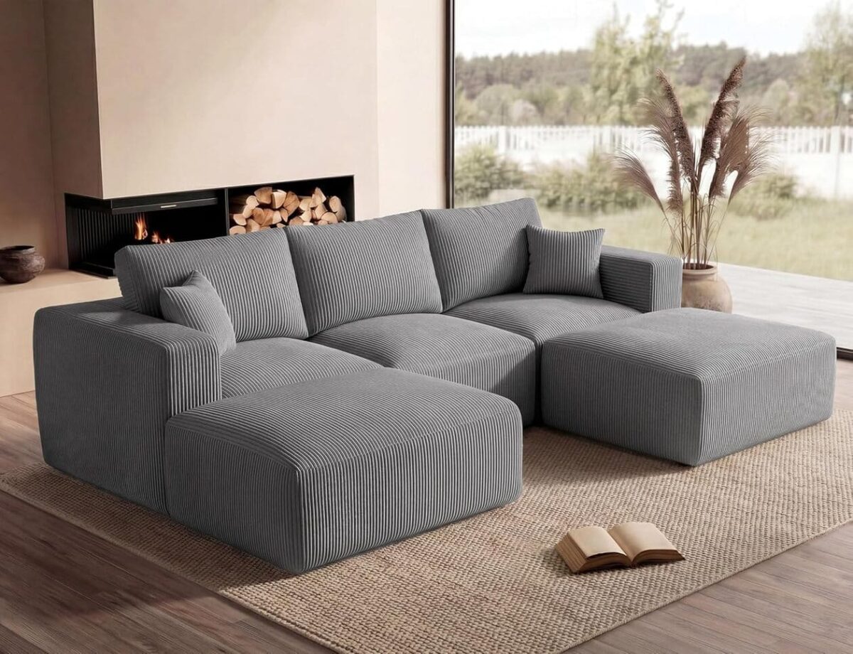 Living & Giving U Shaped Boneless Cloud Couch
