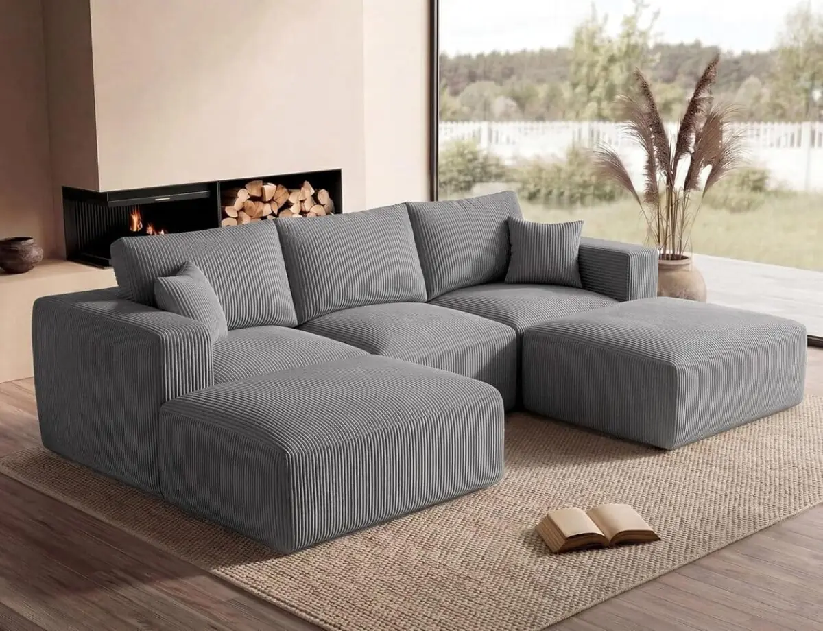 Living & Giving U Shaped Boneless Cloud Couch