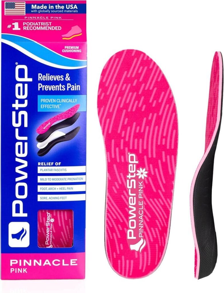 PowerStep Pinnacle Pink Orthotics for Women