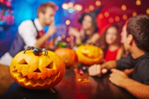 halloween party and feature