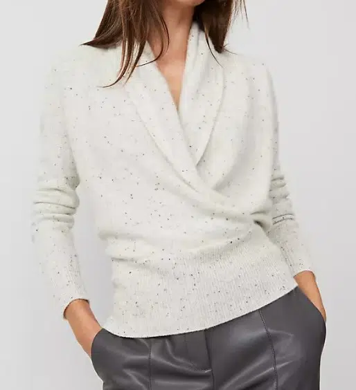 Ann Taylor Cashmere Donegal Shawl Collar Sweater, $178.00 (was $290)