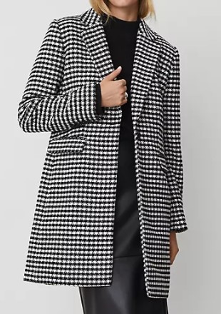 Ann Taylor Checked Chesterfield Coat, $119 (was $238)