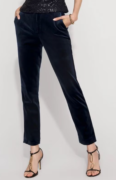 WHBM Elle Velvet Slim Ankle Pant (2 colors), $72 (was $120)