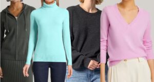 Cashmere sweater feature