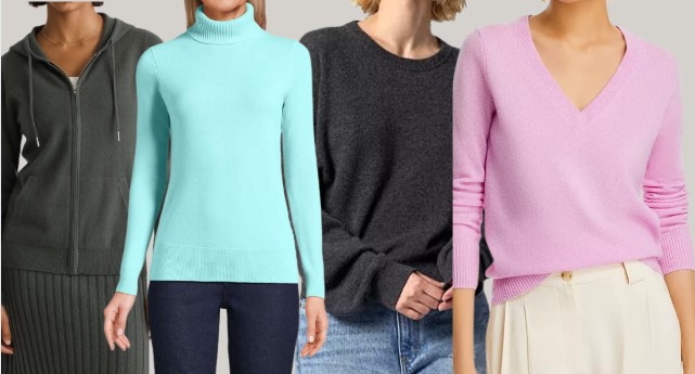 Cashmere sweater feature