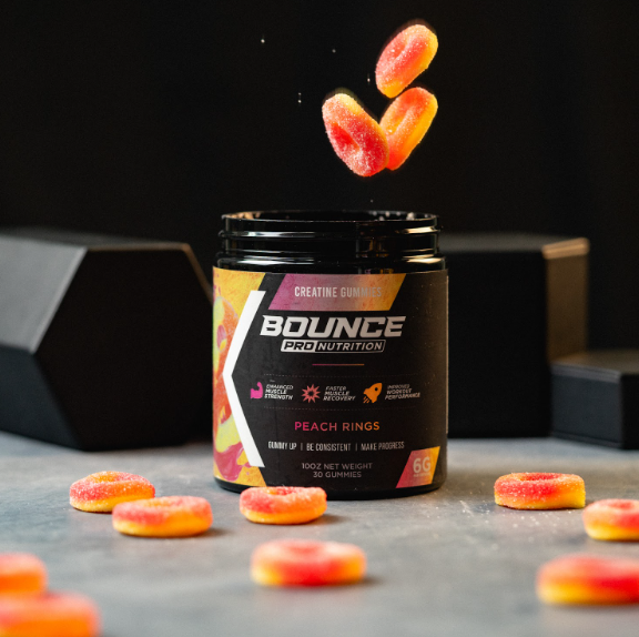 Bounce Nutrition Creatine Gummies - Peach Rings, $27.99