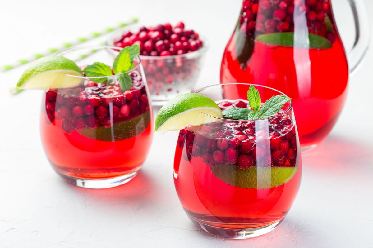 Cranberry lime mocktail