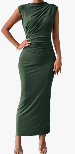 BTFBM Women Ruched Bodycon Maxi Dresses (17 colors) $39.99 (was $44.99