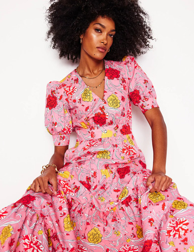 Boden Bella Puff Sleeve Maxi Dress