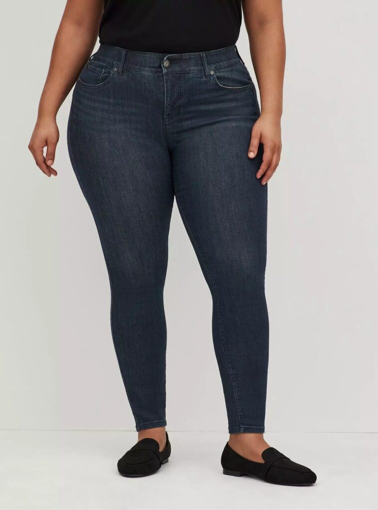 Torrid Bombshell Skinny Premium Stretch High-Rise Jeans for Women Over 50 