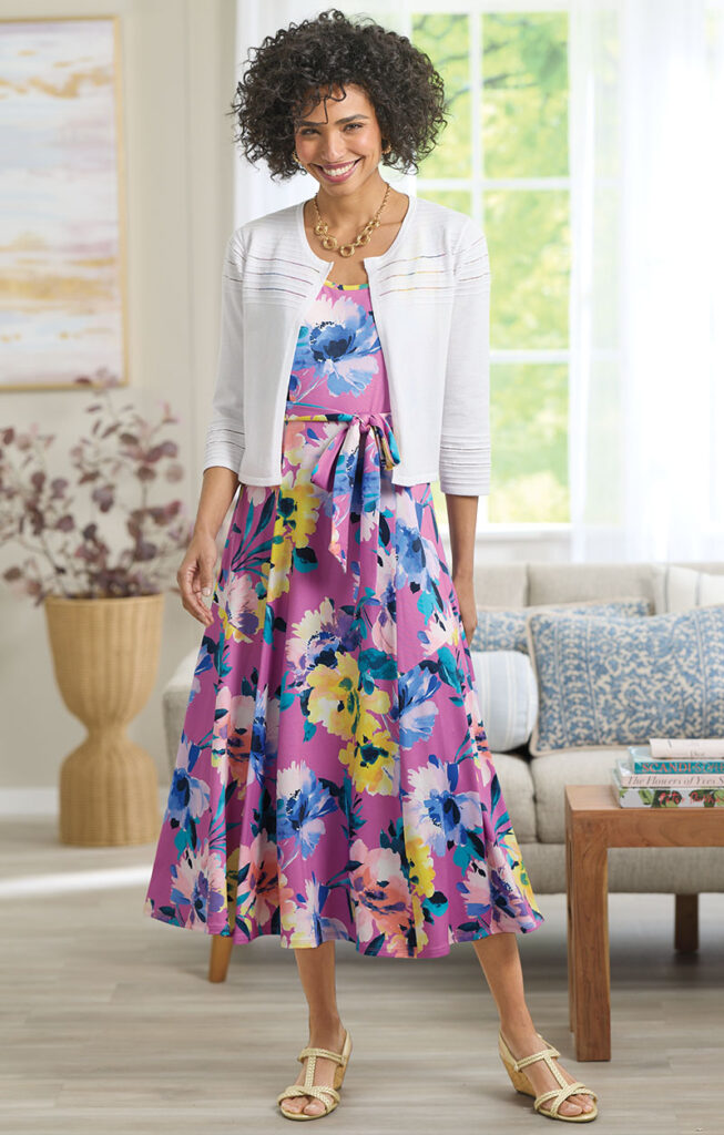 Chadwicks Sleeveless Floral-Print Knit Dress (3 colors) $49.99+