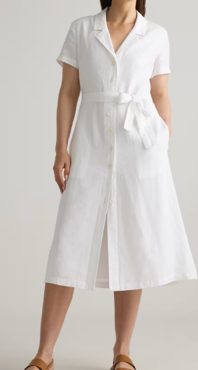 Quince 100% European Linen Button Front Dress (14 colors) $64 (was $218)