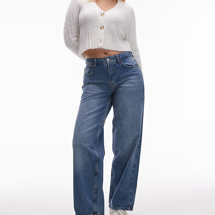 Topshop Hourglass Cinch Low-Rise Relaxed