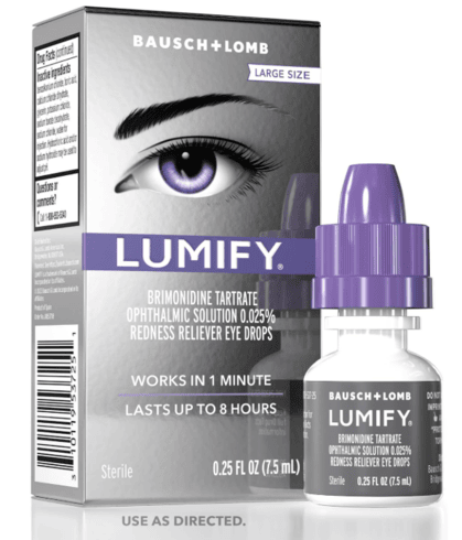 LUMIFY eye drops to improve aging eye area