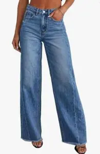 Sidefeel High Waisted Wide Leg Jeans