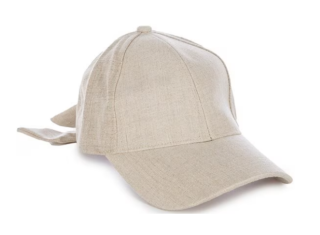 Vince Camuto Linen Tie Back Baseball Cap (2 colors), $38