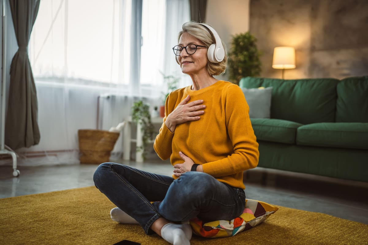 woman meditating