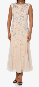 Adrianna Papell Women's Beaded Mesh Ankle Dress $118.40