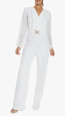 Chiffon Buckle Palazzo Jumpsuit (3 colors), $98