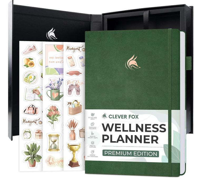Clever Fox Wellness Planner (8 colors), $28.99