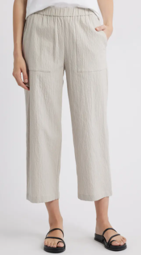 Eileen Fisher Stretch Organic Cotton Crop Pants (2 colors), $178