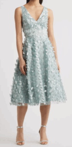 Eliza J Butterfly Appliquè Sleeveless Fit & Flare Midi Dress $278