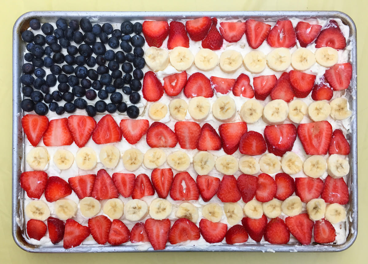 Flag Fruit Pizza