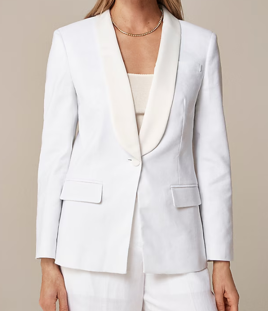 J.Crew Collection Alexandra shawl-collar blazer in stretch linen blend (2 colors), $249.99 (was $298)