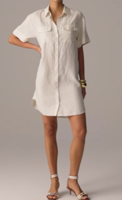 J.Crew Utility shirtdress in linen (3 colors) $89.50 (was $148)