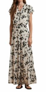 Lauren Ralph Lauren Crinkle Georgette Floral Dress, $245