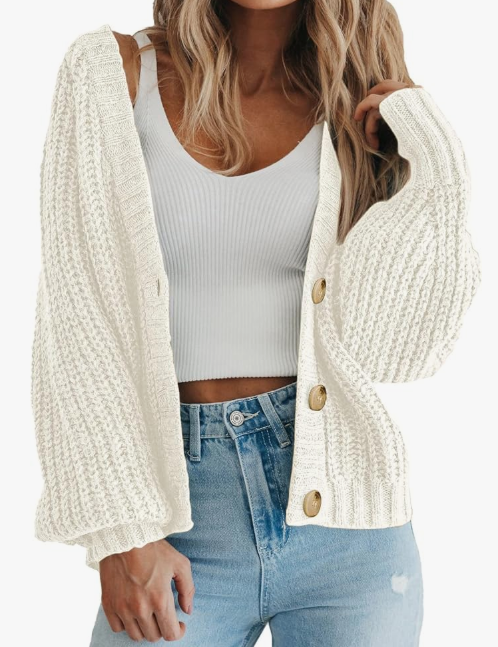 PRETTYGARDEN Women's Chunky Knit Open Front Sweater (25 colors), $39.98