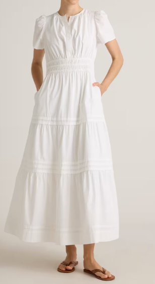 Quince 100% Organic Cotton Poplin Tiered Maxi Dress (12 colors), $69.90