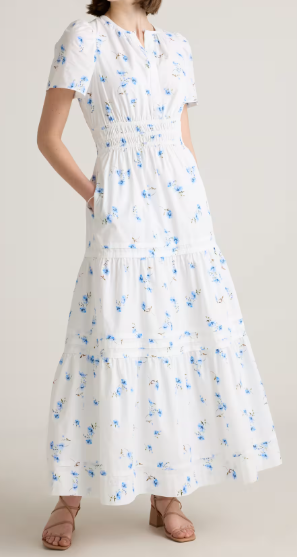 Quince 100% Organic Cotton Poplin Tiered Maxi Dress (13 colors), $69.90 (was $148)