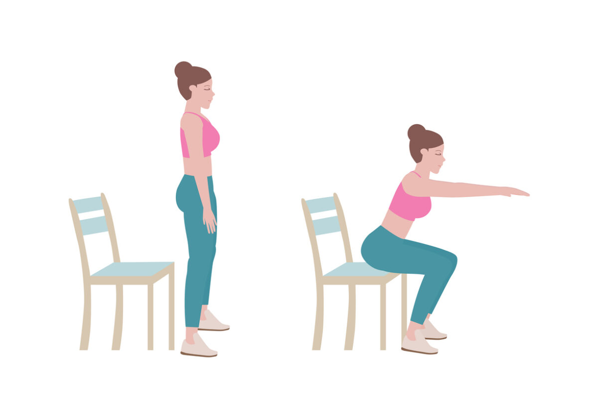 Chair-assisted squats