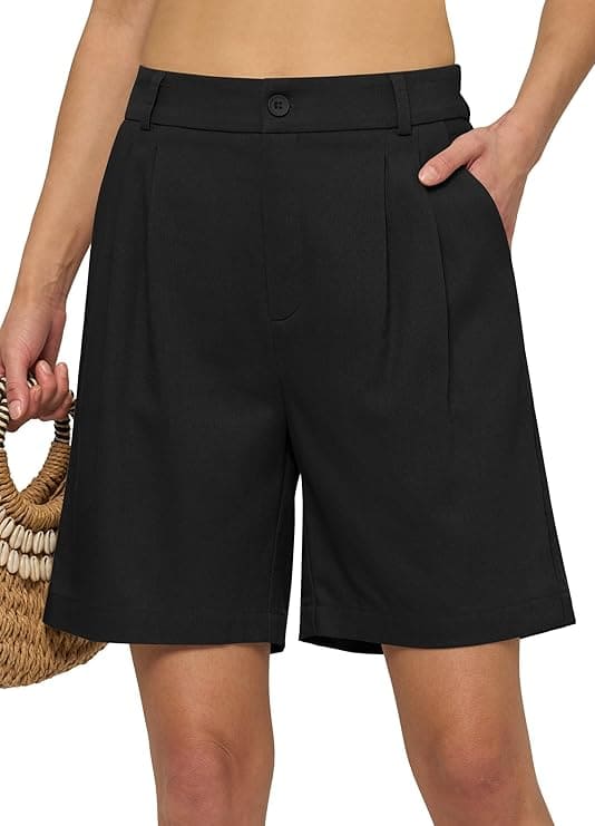 Willit Women's Linen Shorts Wide Leg