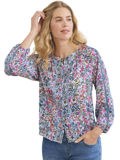 NorthStyle Lace Trim Floral Blouse, $59.95+