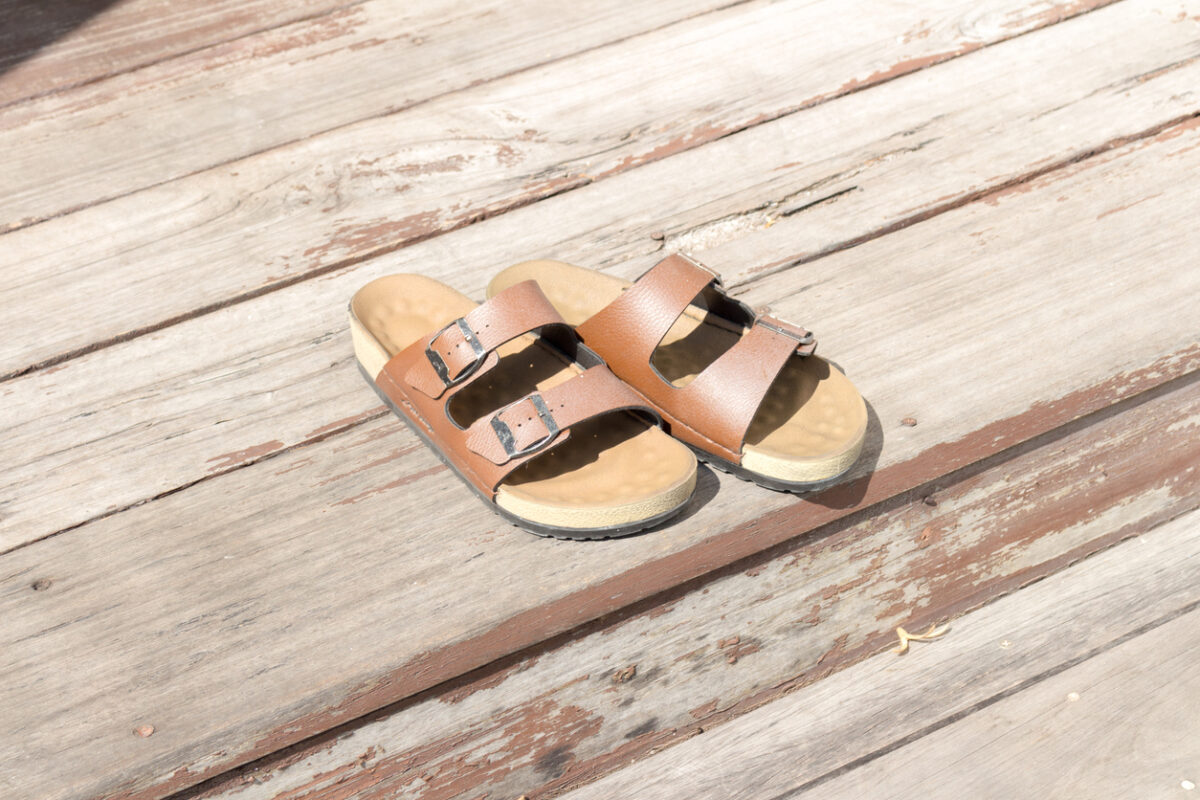 Leather sandals and Birkenstock style