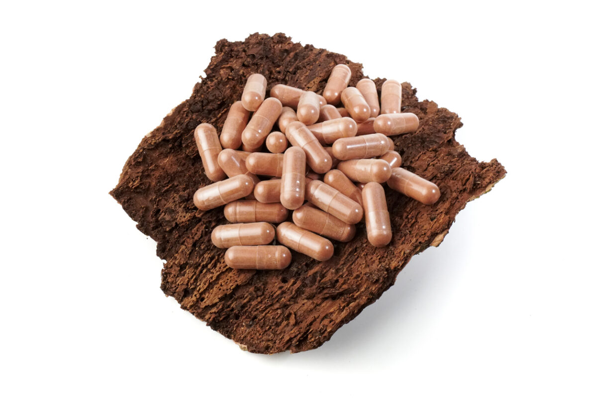 Pinebark capsules as supplement
