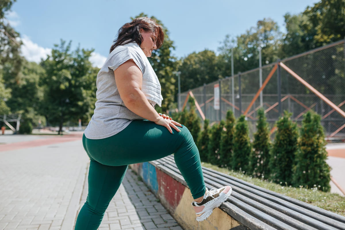 Woman stretching for Sprout weight loss