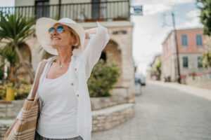 woman on vacation; travel; travel insurance