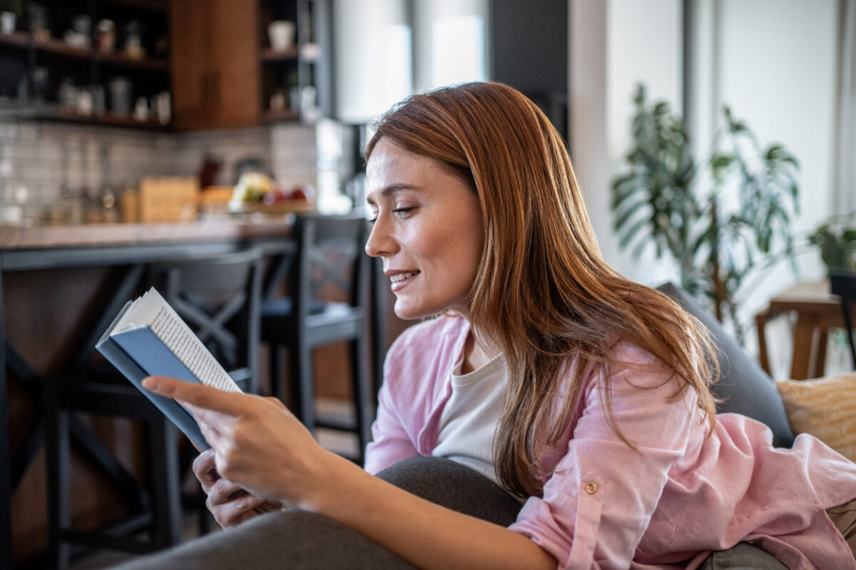 Woman reading a book