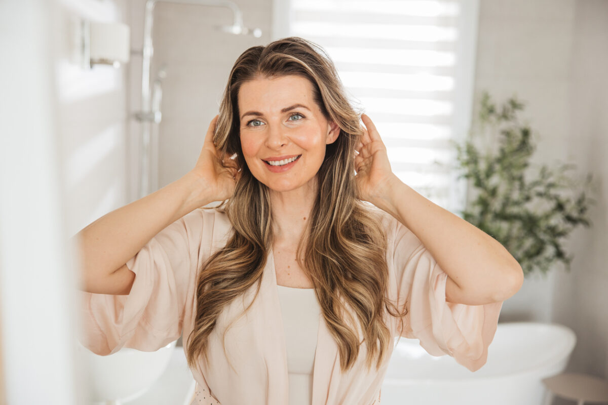 Woman with great hair