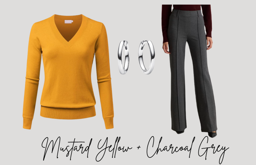 Mustard and grey