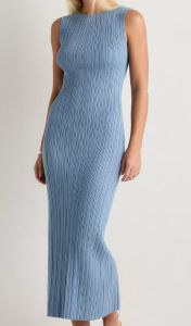 Quince Cotton Cashmere Ribbed Sleeveless Midi Dress