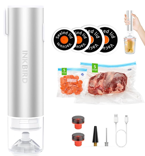 INKBIRD 6-In-1 Handheld Vacuum Sealer, $79.99