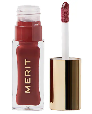 Merit Shade Slick Tinted Lip Oil in Sangria, $24