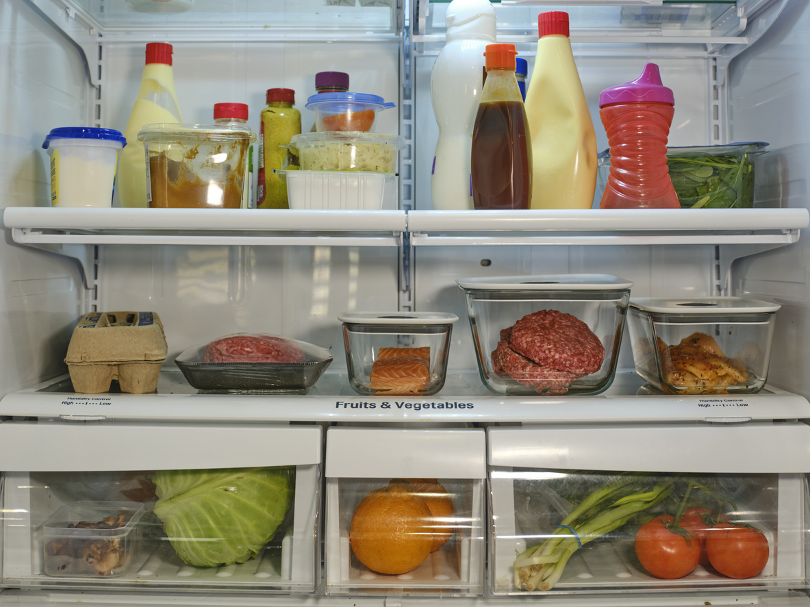 Food Stored Safely in a Refrigerator